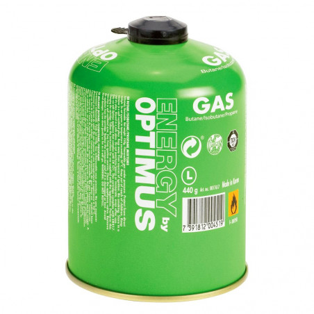 Cartucho de gas Optimus GAS 440G BUTANE/PROPANE con válvula