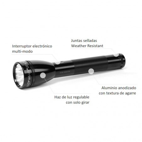 Linterna Maglite® STANDARD D 4D – negra