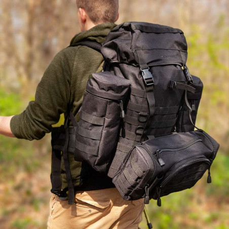 DD Hammocks Bergen Rucksack 55L negra - Mochila táctica de bushcraft