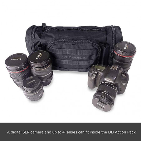 DD Hammocks Action Pack 8L negra - Riñonera táctica con Molle