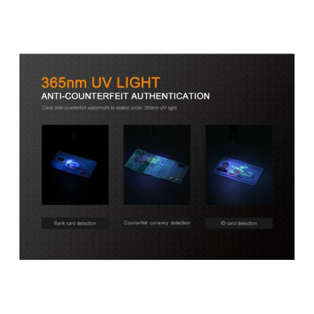 Fenix LD02 V2.0 Doble Luz Blanca Ultravioleta EDC - Linterna bolígrafo