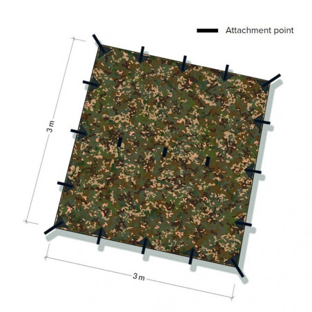 DD Hammocks Tarp 3x3 MC - Camuflage - Toldo Bushcraft