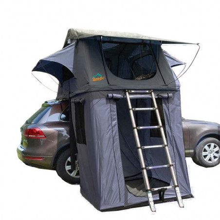 Domin Go! Camper DMG 135 + Avance marrón - Tienda de techo para coche