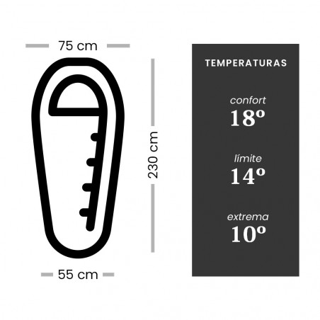Saco de dormir North Star MICRO 1000 - naranja