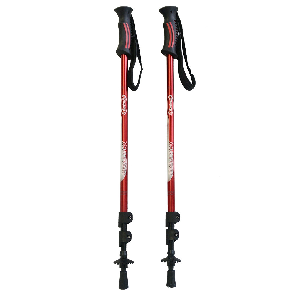 Par de bastones de trekking Setmil PRO LOCK - rojos