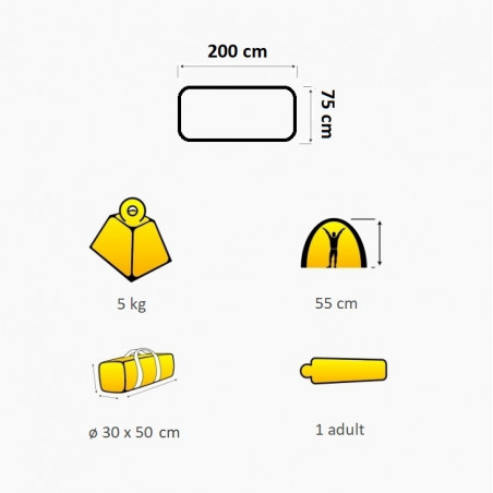 Tienda de campaña túnel OZtrail BIKER EXPEDITION SINGLE SWAG 1P - verde bosque