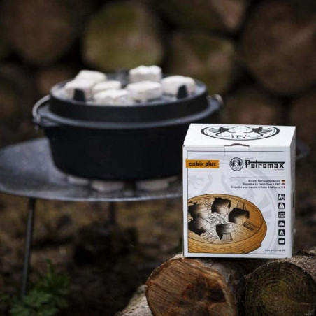 Olla de Coco Petromax 9 kg Cabix Plus Briquetas para Horno holandés y Barbacoa 