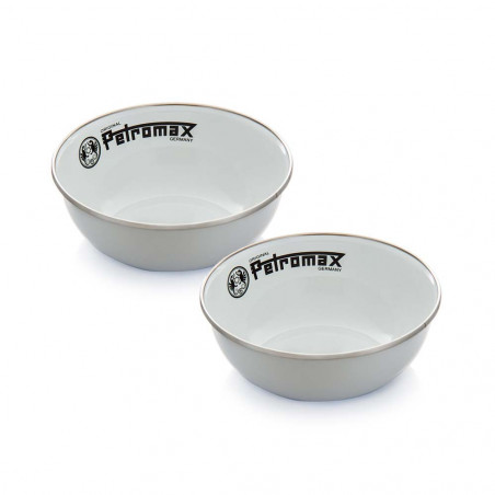 Petromax Enamel Bowls Set - Pack 2 cuencos blancos