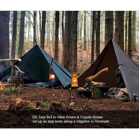 DD Hammocks Tarp 3x3 - Verde oliva - Toldo Bushcraft