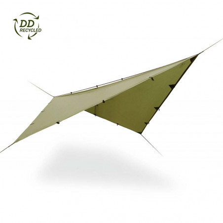 DD Hammocks Recycled Tarp 3x3 - Verde bosque - Toldo Bushcraft