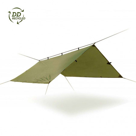DD Hammocks Recycled Tarp 3x3 - Verde bosque - Toldo Bushcraft