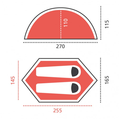 Grand Canyon Cardova 1 verde oliva - Tienda de campaña ultraligera