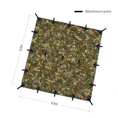 DD Hammocks Tarp 3,5x3,5 MC multicamu - Toldo Bushcraft