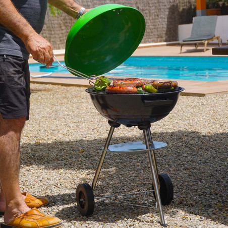 Barbacoa portátil redonda Hosa CAMP BBQ - verde