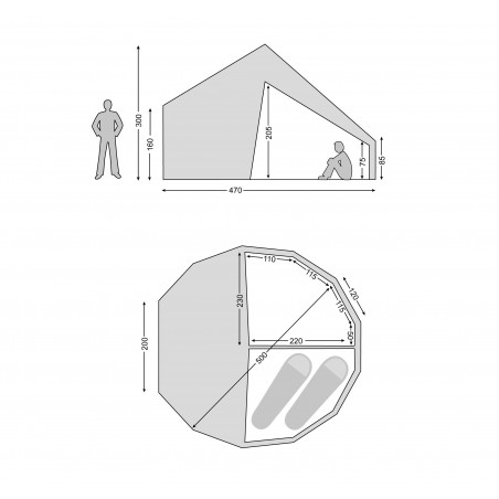 Tienda de campaña Nordisk ASGARD 19.6 m2 - arena