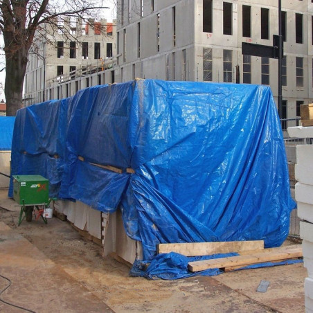 Suelo de camping - LONA DE RAFIA 5 X 7 - azul