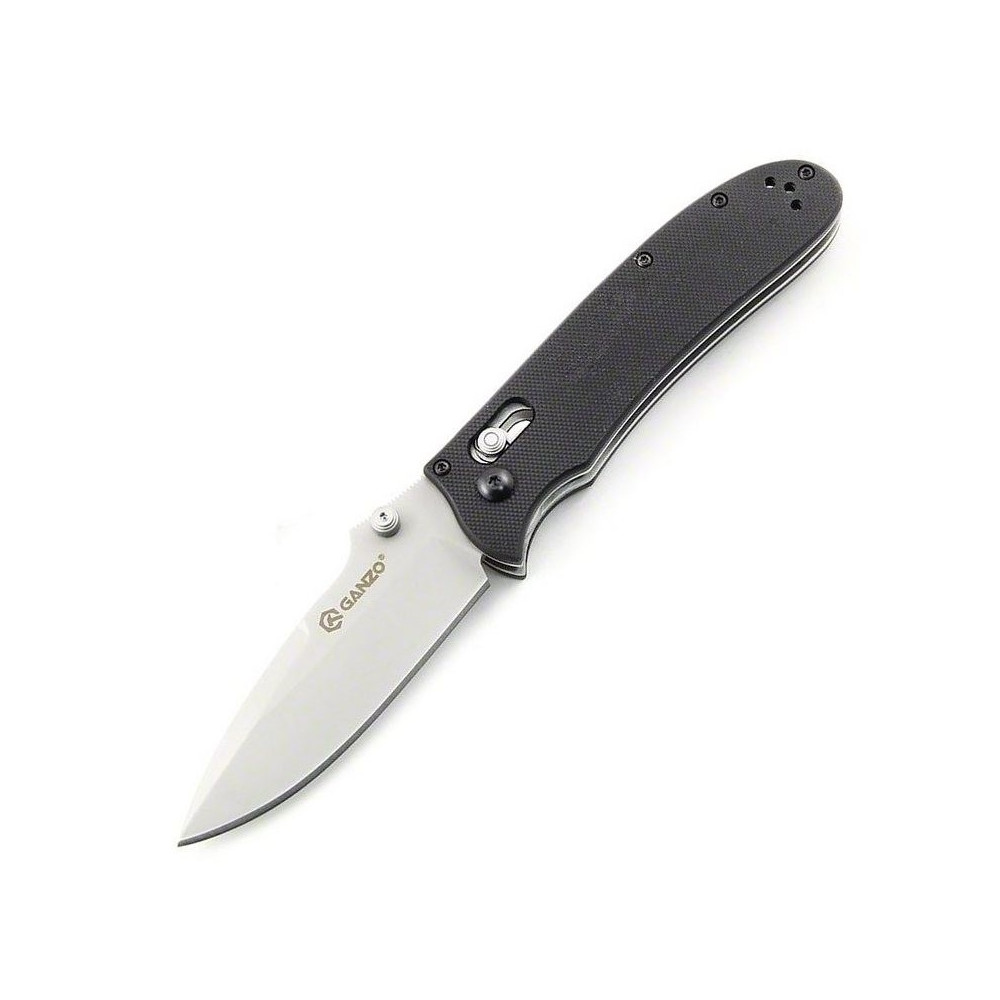 Navaja plegable de bolsillo Ganzo G704 KNIFE acero – negro