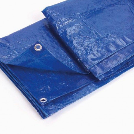 Suelo rafia 6x3,5 m camuflaje oscuro azul lona plástica impermeable camping