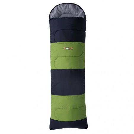 Saco de dormir alpino OZtrail KENNEDY HOODED – verde y gris