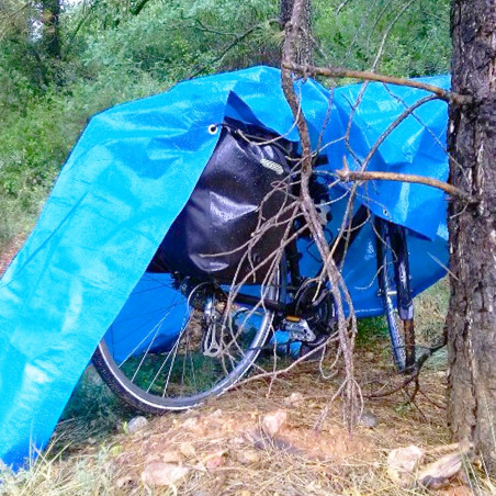 Suelo de camping - LONA DE RAFIA 2 X 3 - azul