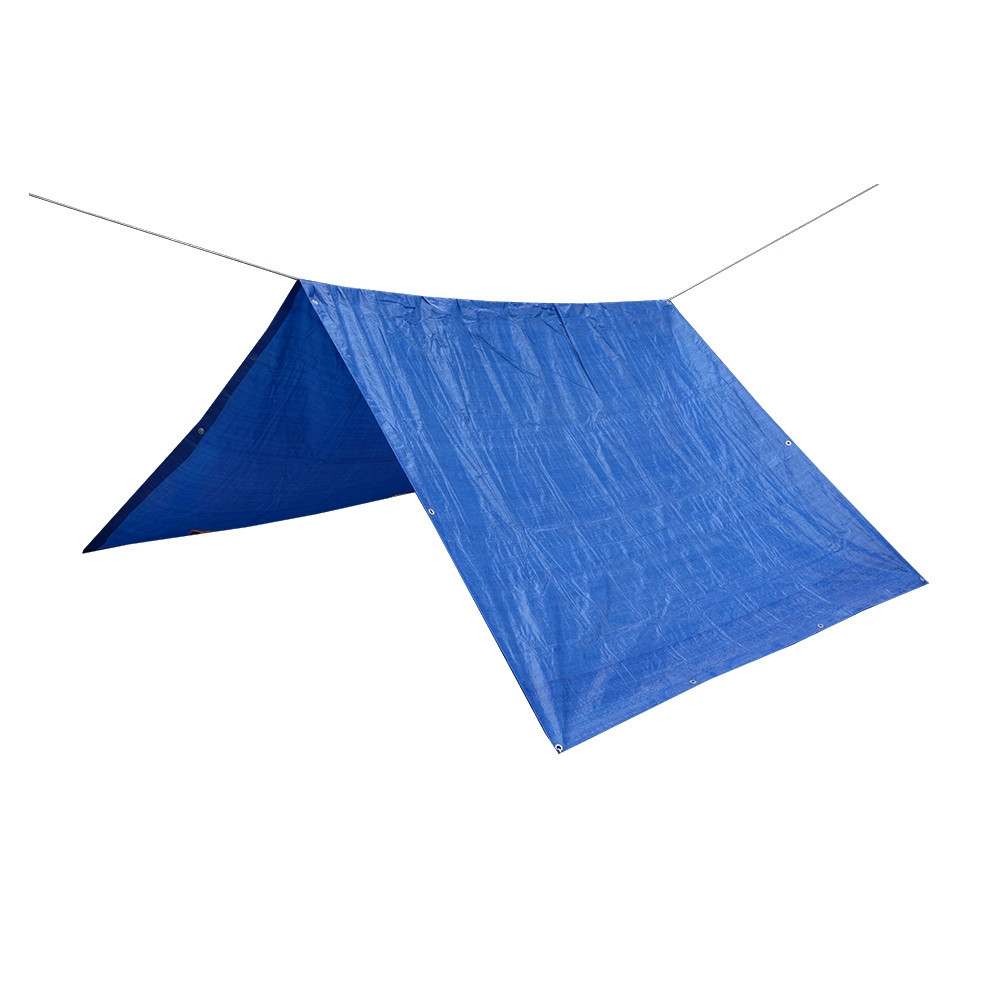 despierta Bañera flor Toldo lona impermeable REFUGIO RAFIA 2,5 X 3,6 con cuerda nylon de 20 m -  azul – Camping Sport