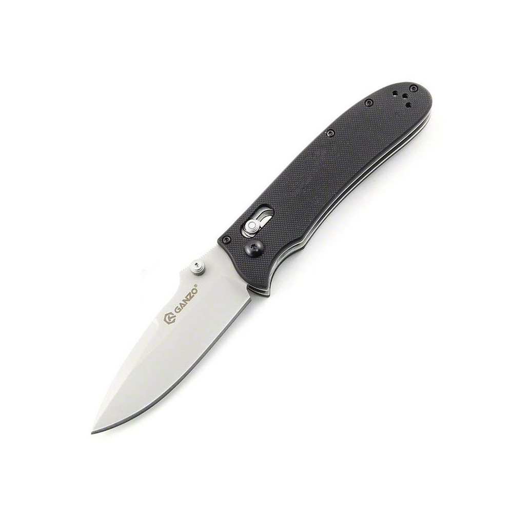 Navaja plegable de bolsillo Ganzo F704 KNIFE acero – negro – Camping Sport