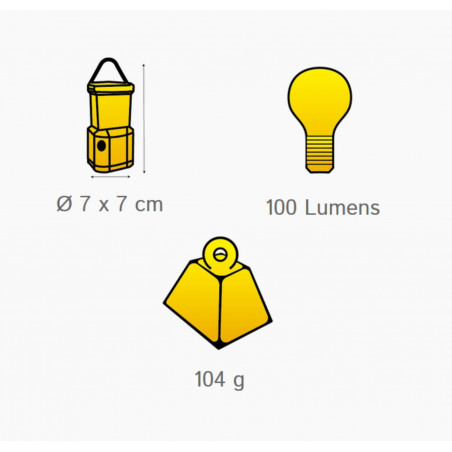 Lámpara recargable para tienda OZtrail RECHARGEABLE TENT LIGHT 100 lúmenes