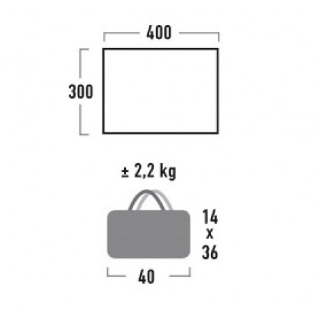 Lona chillout High Peak FIJI TARP 4X3 M – tan